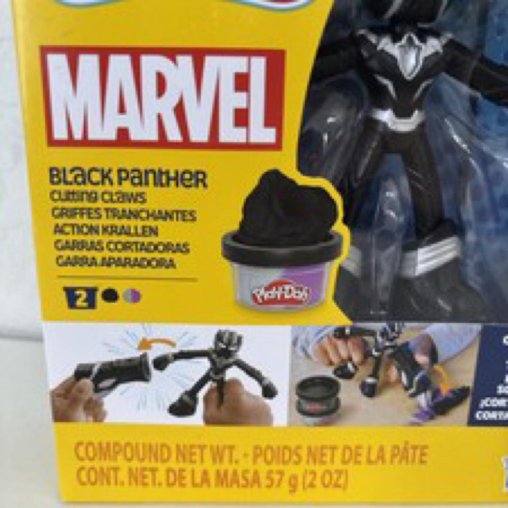 Play Doh Marvel Black Panther Cutting Claws Action Figure Compound Set 4+
